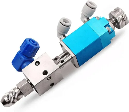 Vista 2 de Válvula dispensadora de pegamento de válvula dispensadora de dedal neumática de precisión 0.0 fl oz