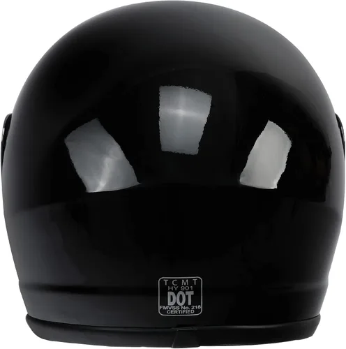 Vista 3 de TCT-MOTORPARTS - Casco de motocicleta para adultos, aprobado por DOT, color negro, visera de espejo de cara completa, casco de calle