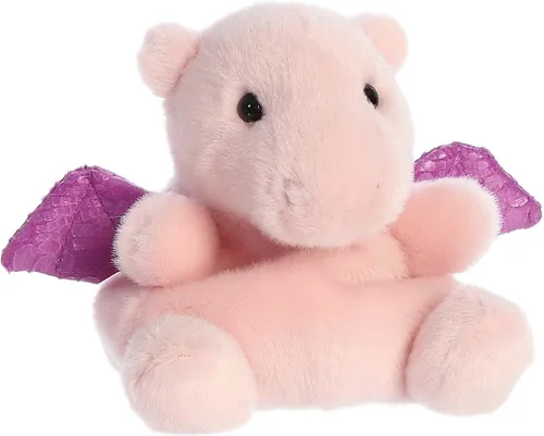 Vista 2 de Aurora® Adorable Palm Pals™ Aria Pink Dragon™ - Juego de bolsillo - Diversión coleccionable - Rosa 5 pulgadas