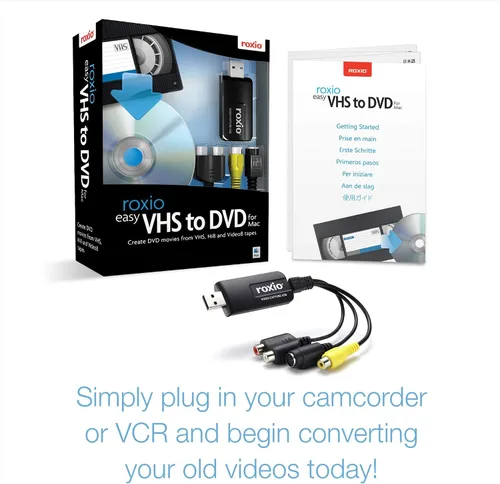Vista 8 de Roxio Easy VHS to DVD for Mac VHS, Hi8, V8 Video to DVD or Digital Converter [Mac Disc]
