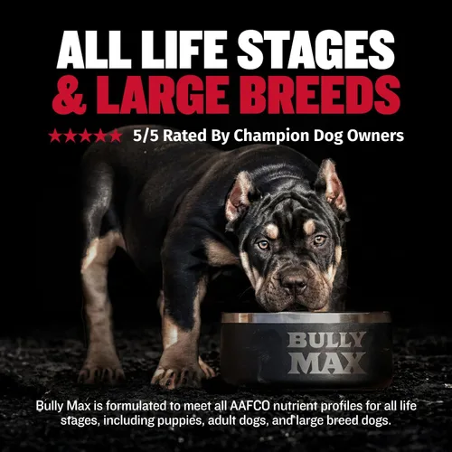 Vista 4 de Comprimidos masticables Bully Max 2 en 1 para construcción muscular para perros - Vitaminas y suplementos para cachorros y perros, suplementos