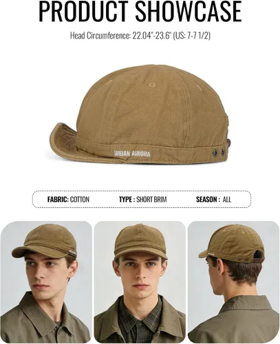 Vista 5 de CLAPE Gorra de béisbol suave de ala corta con estilo de camionero/gorra de béisbol
