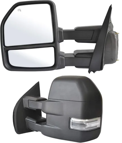 Vista 11 de [Nuevo] Espejos de remolque para 1999 2000 2001 2002 2003 2004 2005 2006 2007 F250 F350 F450 F-550 Ford Super Duty, luz de señal de giro, lámpara