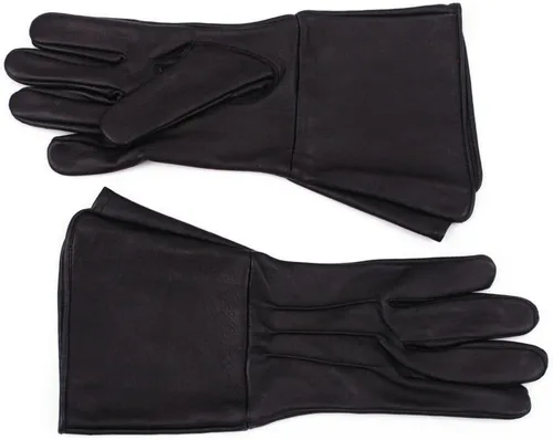 Vista 6 de Guantelete medieval de cuero Cosplay guantes de brazo largo puño