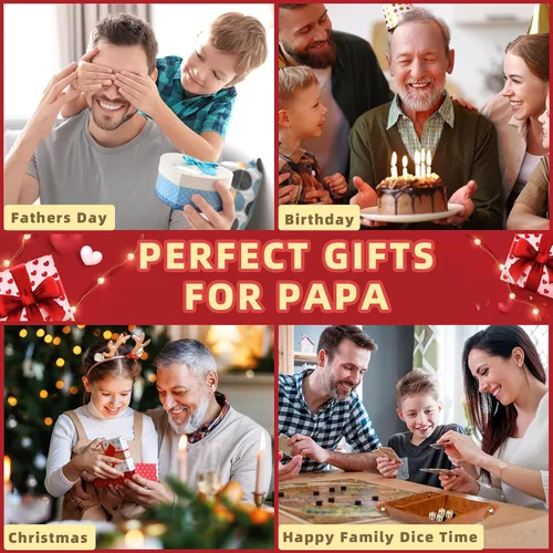 Vista 2 de Bandeja y llavero de piel sintética con texto en inglés "Best Papa Ever", regalos únicos para papá y abuelo, regalos de cumpleaños para papá de hija