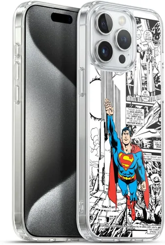 Vista 48 de Head Case Designs Funda de gel con licencia oficial de Superman DC Comics Collage Comicbook Art [protección de grado militar] compatible con Apple