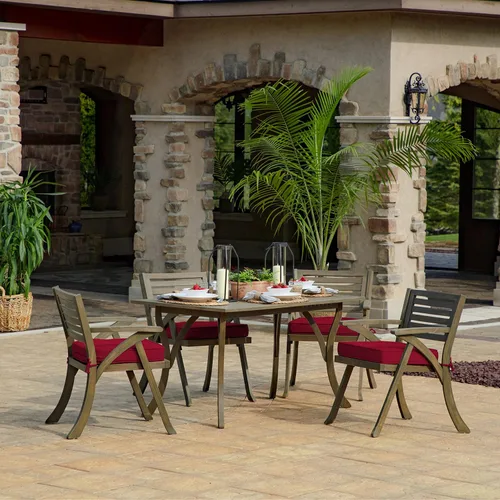Vista 6 de Arden Selections ProFoam Performance - Cojín para asiento de exterior, 19 x 20, color rojo Caliente