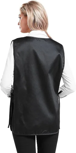 Vista 4 de Nanxson Delantal de zapatero unisex con 2 bolsillos profundos, paquete de 2 Smock con lazos laterales para el trabajo de la cocina CF3137