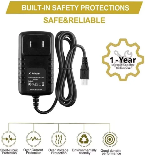 Vista 2 de Adaptador de CA para CHUWI VI10 Pro 10.6 64GB Tablet PC Fuente de alimentación Cable Cargador PSU