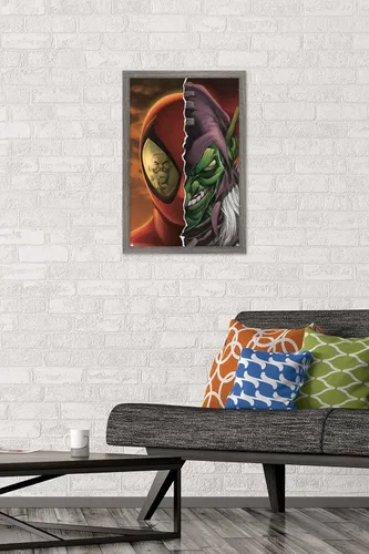 Vista 2 de Trends International Marvel Comics-Green Goblin-Spider-Man: House of M #4 Póster de pared, 14.725 x 22.375 pulgadas, versión enmarcada de madera