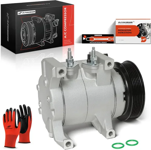 Vista 10 de A-Premium Compresor de aire acondicionado con embrague compatible con Dodge Durango 3.6L 2012-2015, solo con A/C trasero