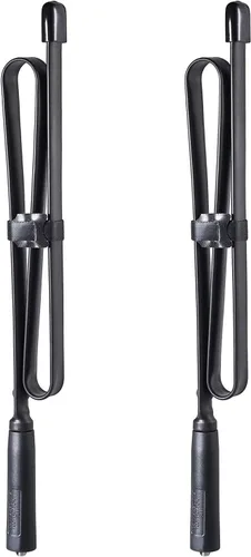 Vista 7 de Bingfu Antena de radio plegable CS táctica SMA hembra jamón 2 unidades de doble banda VHF UHF 136-520MHz 31 pulgadas antena para Baofeng BF-F8HP
