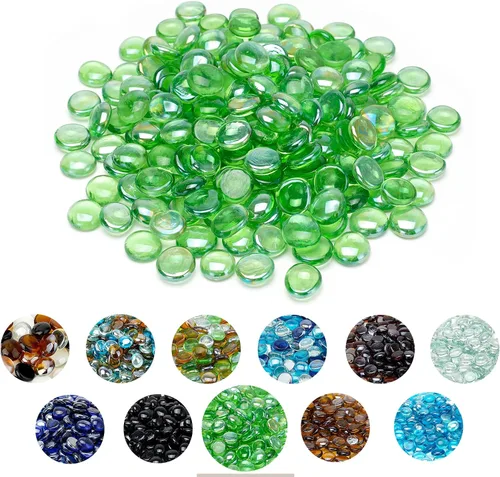 Vista 13 de Skyflame - Cuentas de vidrio de fuego de 10 libras para chimenea y lugar para fogatas, tamaño de 1/2 pulgada, cristal de hielo reflectante