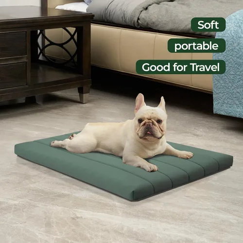Vista 4 de BALANCE Cama para Jaula de Perro, Colchón Ortopédico para Perro con Forro Impermeable, Tapete Lavable de Espuma para Jaula para Razas de Perros Hoja