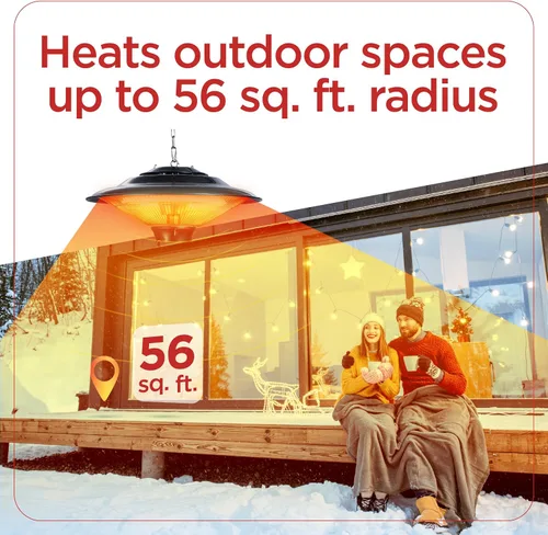 Vista 5 de BLACK+DECKER Calentador Eléctrico de Techo para Patio, Calentador para Exterior con Control Remoto