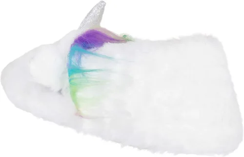 Vista 6 de Jessica Simpson Pantuflas de felpa lindas y acogedoras con espuma viscoelástica para niña