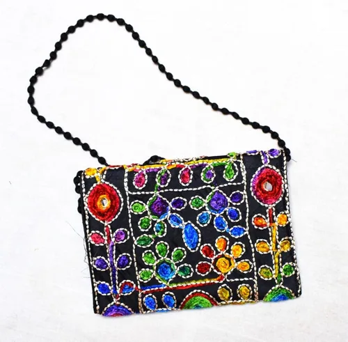 Vista 3 de YUSRA HANDICRAFTS - Bolsas de mano elegantes para mujer, bolsas hechas a mano para niñas, bolsas de boda de noche, bolsa de mano para mujer, Multi