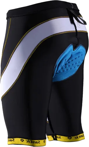 Vista 4 de Santic Pantalones cortos de ciclismo para hombre, pantalones cortos de ciclismo acolchados para hombre, pantalones cortos de ciclismo transpirables