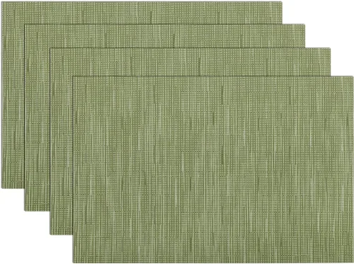Vista 25 de SHACOS - Caminos de mesa de vinilo tejido, lavables, para uso en interiores o exteriores, fáciles de limpiar