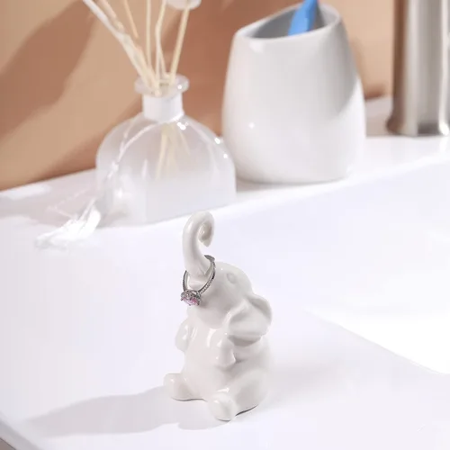 Vista 6 de LZBALUYO Soporte para anillos de elefante y perro, cactus para joyería, organizador de anillos, regalos para mujeres, mamá, día de la madre