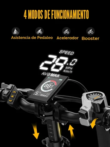Vista 4 de Heybike Ranger 2.0 Folding Electric Bike for Adults, 1400W Peak Motor Ebike
