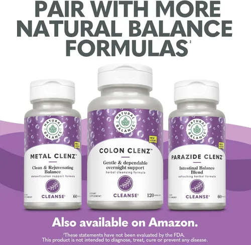 Vista 6 de Natural Balance Colon Clenz - Suplemento de limpieza de colon a base de hierbas, limpieza desintoxicante y salud digestiva - Fórmula suave
