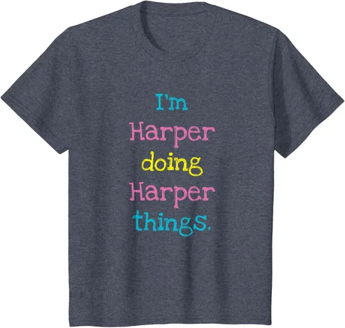 Vista 65 de Harper - Camiseta de regalo para niños con texto personalizado