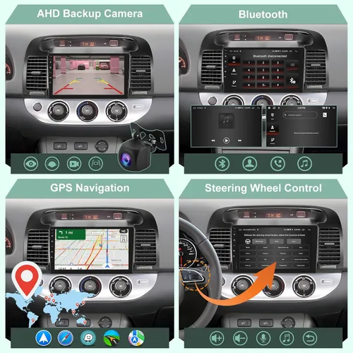 Vista 5 de [2G+64G] Radio de coche Android para Toyota Camry 2000 2001 2002 2003 2004 2005 2006, pantalla táctil estéreo de 9 pulgadas, Carplay/Android