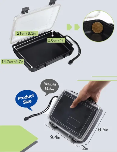 Vista 7 de Caja seca impermeable Contenedores impermeables Caja impermeable para kayak Pequeña caja de almacenamiento impermeable flotante Caja seca para barco