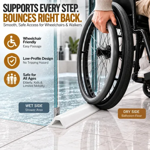 Vista 5 de Presa de agua plegable de 39 pulgadas, diseño de triángulo hueco, tira de sellado impermeable autoadhesiva para duchas, bañeras, fregaderos de Blanco