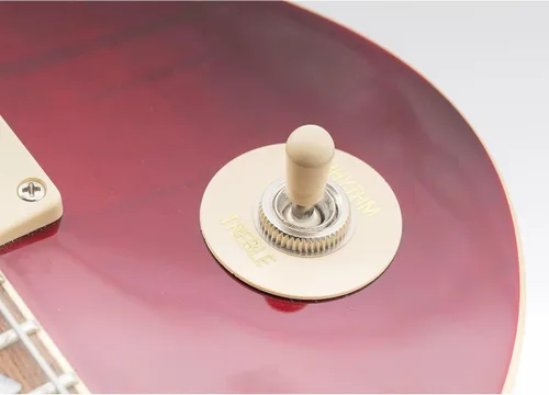 Vista 6 de Musiclily Placa de interruptor de palanca de guitarra LP autoadhesiva, interruptor de pastilla, anillo de agudos para guitarra eléctrica estilo Les