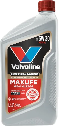 Vista 69 de Valvoline - Aceite de alto millaje 150 K con MaxLife Plus Technology, SAE 5W-20, 1 cuarto de galón