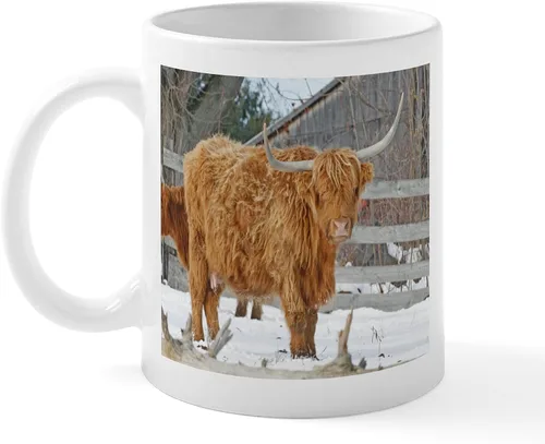 Vista 26 de CafePress Heilan Coo (Highland Cow) Taza de café de cerámica de 11 oz (11.0 fl oz)