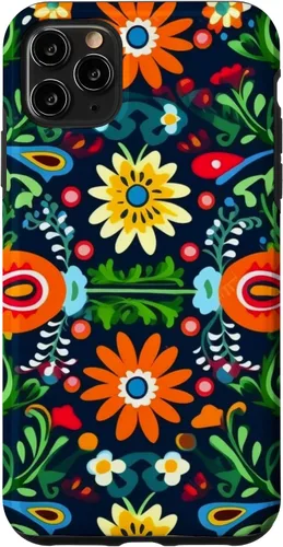 Vista 13 de Funda para iPhone 16 con diseño floral mexicano tradicional mexicano