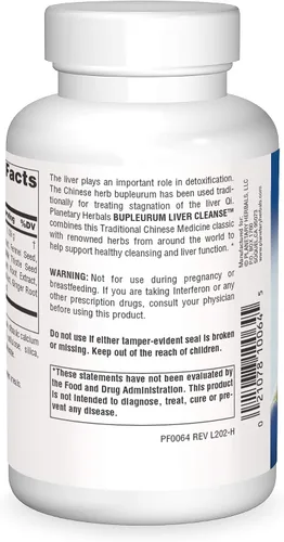 Vista 2 de Planetary Herbals Bupleurum Liver Cleanse, Apoya la Acción Limpiadora Natural del Hígado*, 545 mg - 150 Tabletas