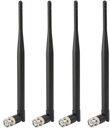 Vista 10 de Bingfu Antena receptora de micrófono inalámbrico UHF 400 MHz-960 MHz BNC Antena macho (paquete de 2) para sistema de micrófono inalámbrico, receptor