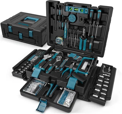 Vista 8 de Sundpey Home Tool Kit with Drawer - 379-PCs Portable Complete Household and Auto Repair Tool Set - Hand General Basic Tool Box Storage Case - Full
