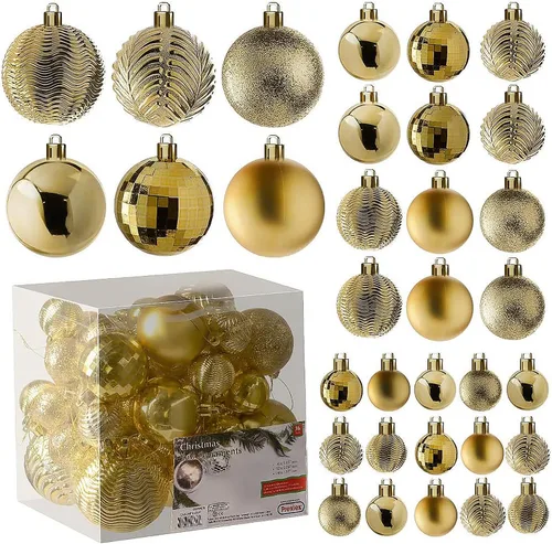 Vista 19 de PREXTEX - Juego de 36 adornos navideños azules para árbol de Navidad: bolas navideñas inastillables en color aguamarina y azul verdoso en tamaños