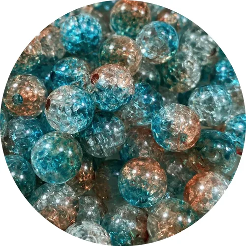 Vista 11 de 300 piezas cuentas de acrílico de 8 mm con grietas, cuentas redondas de cristal acrílico para hacer joyas, pulseras, collares, manualidades