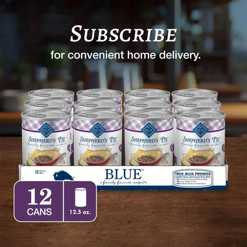 Vista 11 de Blue Buffalo Family Favorites - Alimento húmedo para perros adultos, hecho con ingredientes naturales, pastel de pastor, lata de 12.5 onzas