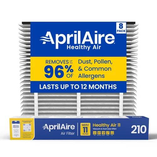 Vista 25 de AprilAire Filtro de Reemplazo 210 para Purificadores de Aire para Toda la Casa - MERV 11, Aire Limpio y Polvo, Filtro de Aire 20x25x4 (Paquete de 1)