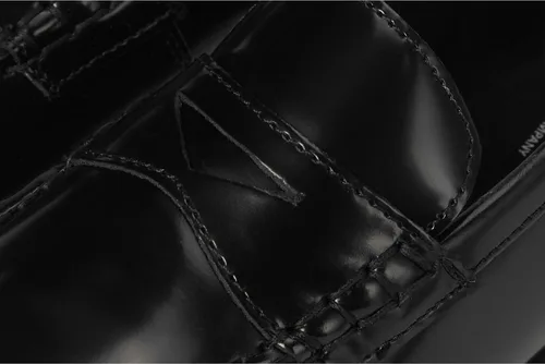 Vista 2 de Florsheim Mocasines Croquet Penny JR para niños pequeños y grandes Negro