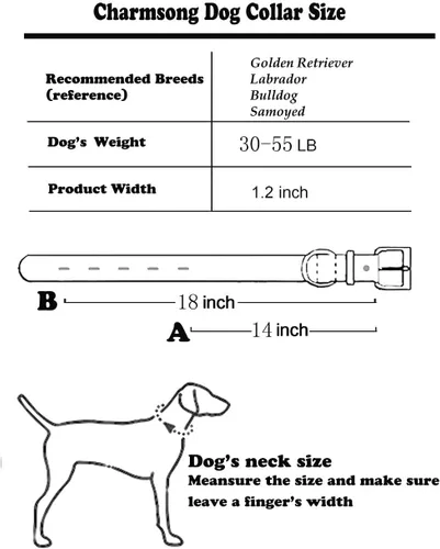 Vista 3 de Mantén a tu perro seguro y elegante con nuestro collar ajustable de 18 pulgadas para perro, diseño duradero de cuero negro para mayor protección, S