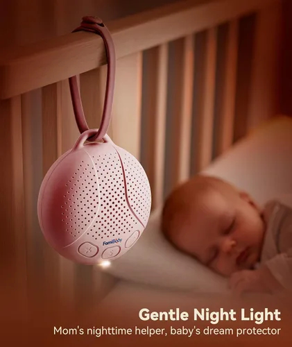 Vista 5 de Máquina de sonido para bebés y niños - Chupete de sueño para bebés Máquina portátil de ruido blanco con luz nocturna para guardería 16 sonidos