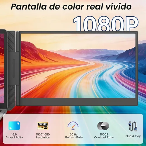 Vista 4 de Teamgee Extensor de pantalla portátil IPS Monitor portátil 15.6