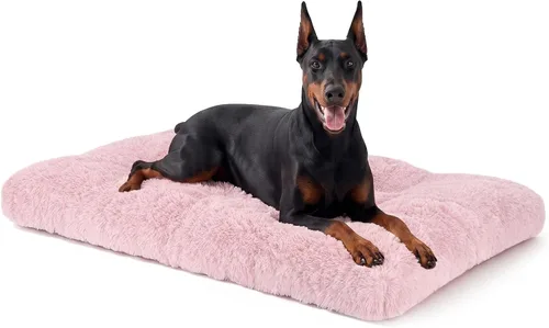 Vista 26 de JOEJOY - Almohadilla para cama para perro, cama de lujo lavable para perros, almohadilla suave antideslizante para perros pequeños, 23 x 18 Beige