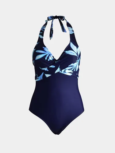 Vista 5 de CUPSHE Traje de baño de una pieza para mujer, cuello en V profundo, cuello halter en la espalda
