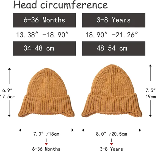 Vista 5 de MaxNova Gorro de invierno para bebé, gorro de punto con orejeras para niños y niñas de 0 a 8 años