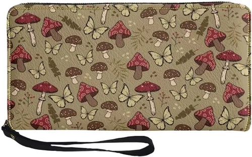Vista 42 de Coldinair Cartera de piel sintética con cierre de cremallera para mujer, con bloqueo RFID, monedero para teléfono con correa para viaje, Añade tu