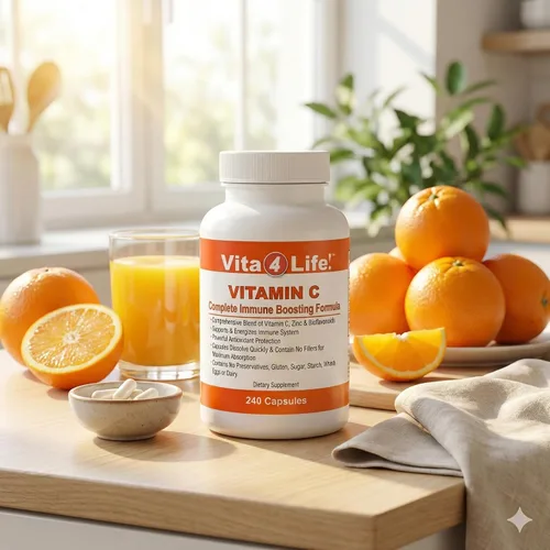 Vista 3 de Vitamina C - Fórmula completa para estimular el sistema inmunológico 120 cápsulas